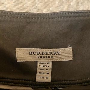Womens Burberry army green shorts